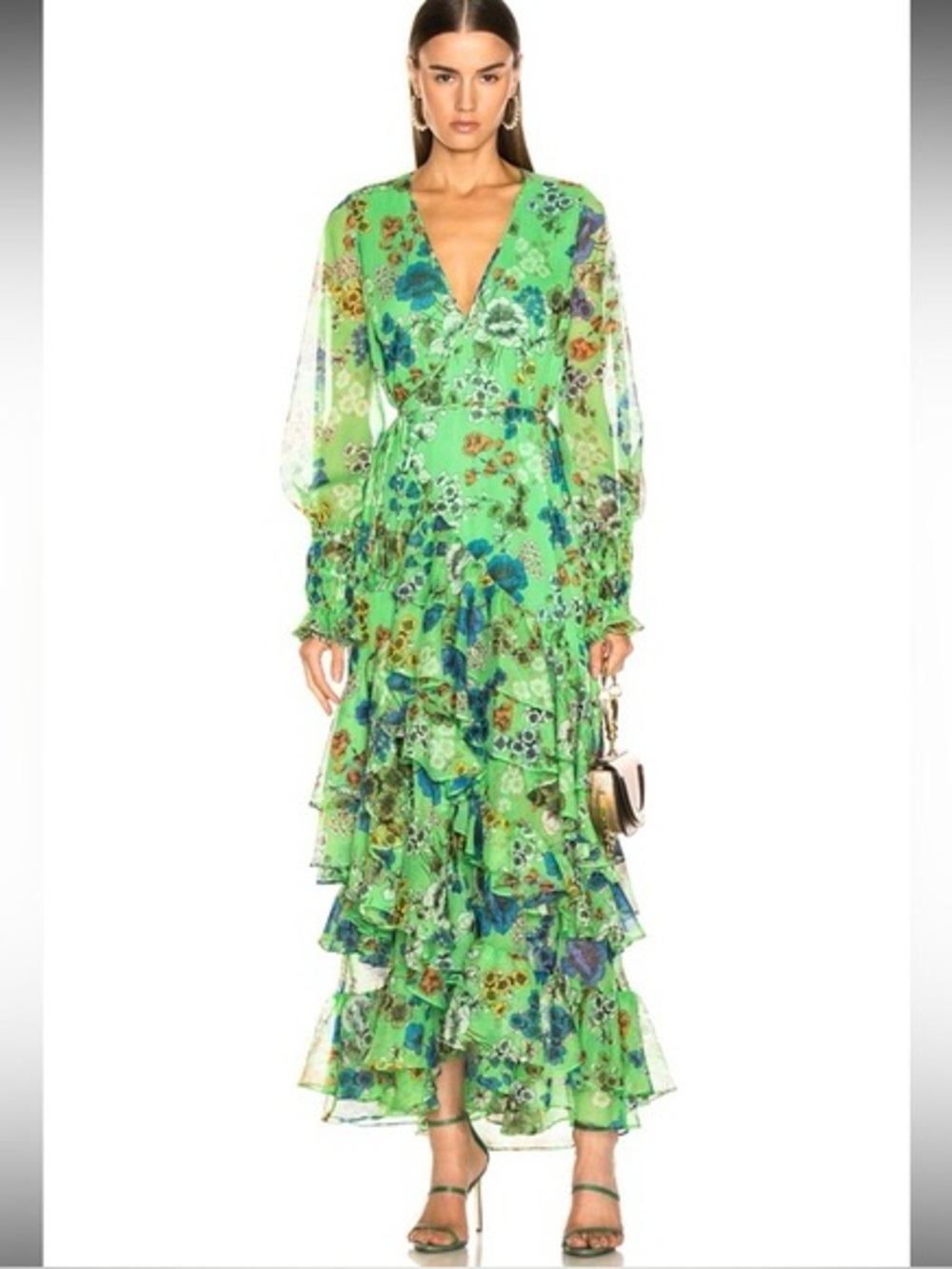 Alexis Solace Dress in Eden Floral Green FWRD